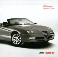 Alfa-Romeo Spider pricelist 4.2003