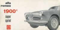 Alfa Romeo 1900 Super Sprint Prospekt ca. 1955 f