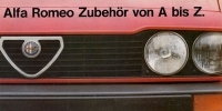 Alfa-Romeo Zubehör Prospekt 1980er Jahre