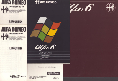 Alfa-Romeo 6 Prospekt-Mappe 1980