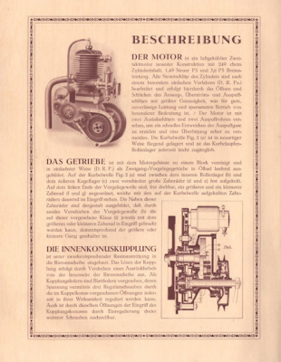 Amo Kraftrad B II 3 PS Prospekt 1924