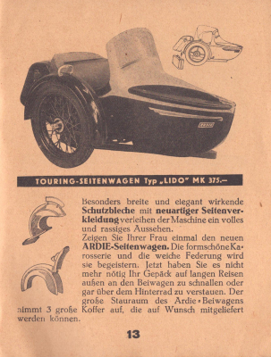 Ardie Programm IAMA 1933