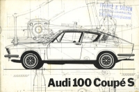 Audi 100 Coupé internes Prospekt ca. 1970
