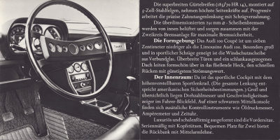 Preview: Audi 100 Coupé Prospekt 8.1969