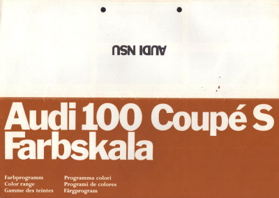 Audi 100 Coupé S Farben 8.1970