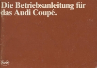 Audi Coupé Bedienungsanleitung 11.1980