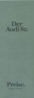 Audi 80 B 2 Preisliste 8.1981