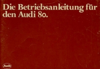 Audi 80 B 2 Bedienungsanleitung 8.1981