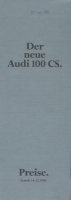 Audi 100 C 2 CS pricelist 12.1981