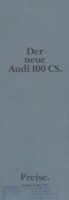 Audi 100 C 2 CS Preisliste 8.1981