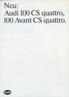 Audi 100 CS Quattro / 100 Avant CS Quattro C 3 Prospekt ca. 1983