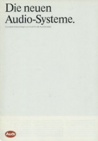 Audi Audio Systems brochure 8.1984