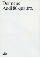 Audi 80 B 2 Quattro brochure ca. 1985