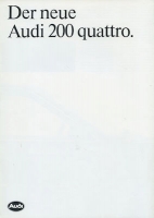 Audi 200 Quattro C 3 brochure ca. 1985