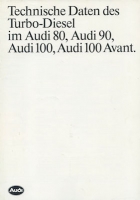 Audi Turbo-Diesel Technical Data 4.1984