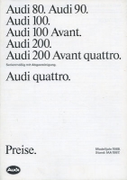 Audi pricelist 7.1987