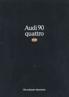 Audi 90 Quattro B 3 brochure 8.1987