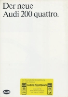 Audi 200 Quattro brochure ca. 1984