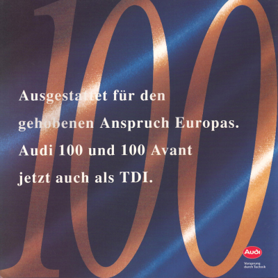 Audi 100 / Avant / TDI C 4 Prospekt 6.1993