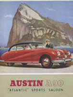 Austin A 90 Atlantic Sports Saloon Prospekt ca. 1950