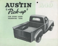 Austin A 40 Pick-up Prospekt ca. 1951