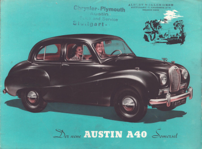 Austin A 40 Somerset Prospekt ca. 1952