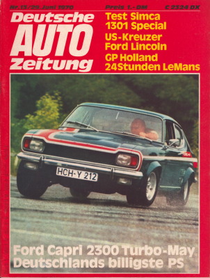 Deutsche Auto Zeitung 1970 Heft 13