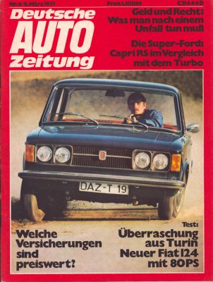 Deutsche Auto Zeitung 1971 Heft 6