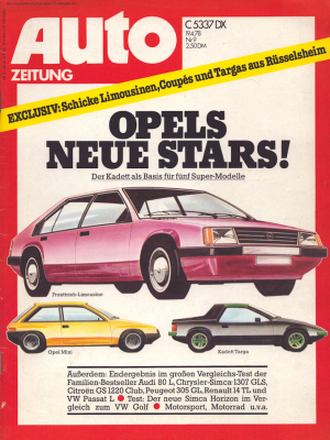 Auto Zeitung 1978 Heft 9