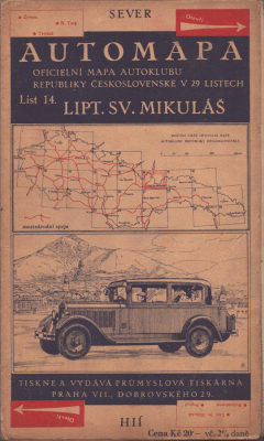 Automapa List 14 Lipt. SV. Mikulas / Tschechien 1920er Jahre