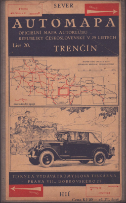 Automapa List 20 Trencin / Tschechien 1920er Jahre
