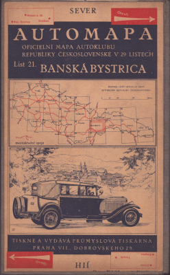 Automapa List 21 Banska Bystrica / Tschechien 1920er Jahre