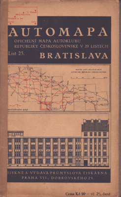 Automapa List 25 Bratislava / Tschechien 1920er Jahre