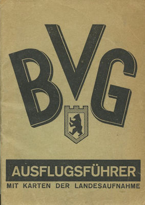 BVG Ausflugsführer 1930