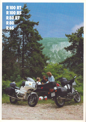 BMW R 100 RT/RS, R 80 RT, R 80 und R 65 Prospekt 1989