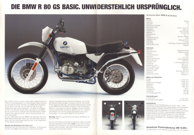 Preview: BMW R 80 GS Basic Prospekt 1996