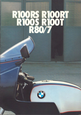BMW R 100 RS, R 100 RT, R 100 S, R 100 T und R80/7 Prospekt 1979