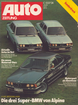 BMW Alpina Test Sonderdruck 10.1978