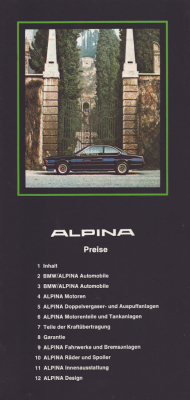 BMW Alpina Preisliste 4.1980