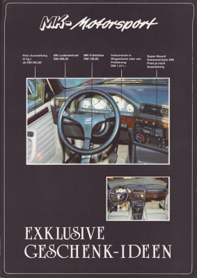 BMW MK Motorsport Programm 1980er Jahre