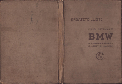 BMW 315 / 315/1 Ersatzteilliste 8.1942