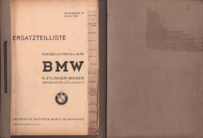Preview: BMW 315 / 315/1 Ersatzteilliste 8.1942
