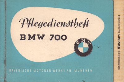 BMW 700 Pflegedienstheft 9.1959