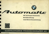 BMW ZF-Automatic gear owner`s manual 1969