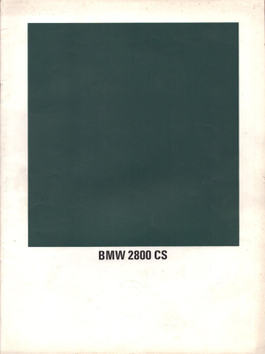 BMW 2800 CS Prospekt 4.1969