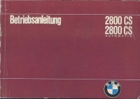 BMW 2800 CS / CS Automatic owner`s manual 3.1969 Copy