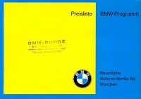 BMW Preisliste 11.1969