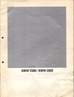 BMW 2500 2800 Prospekt 1970