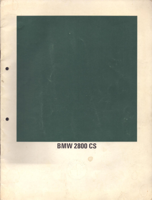 BMW 2800 CS Prospekt 1970