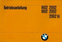 BMW 1600-2002tii owner`s manual 1972